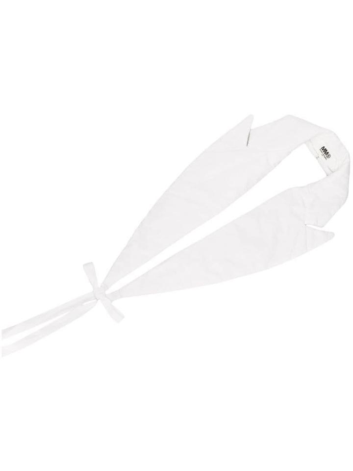 Mm6 Maison Margiela Collar Lapel Scarf - White