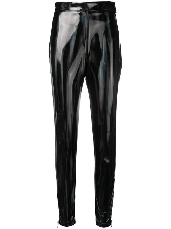 Balmain Metallic Skinny Trousers - Black