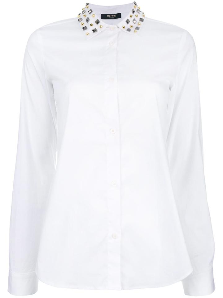 Twin-set Studded Collar Shirt - White