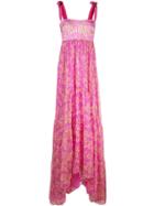Silvia Tcherassi Floral Flared Maxi Dress - Pink