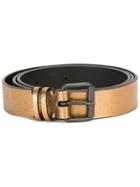 Ann Demeulemeester Slim 'cube' Belt - Metallic