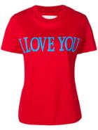 Alberta Ferretti 'i Love You' T-shirt - Red