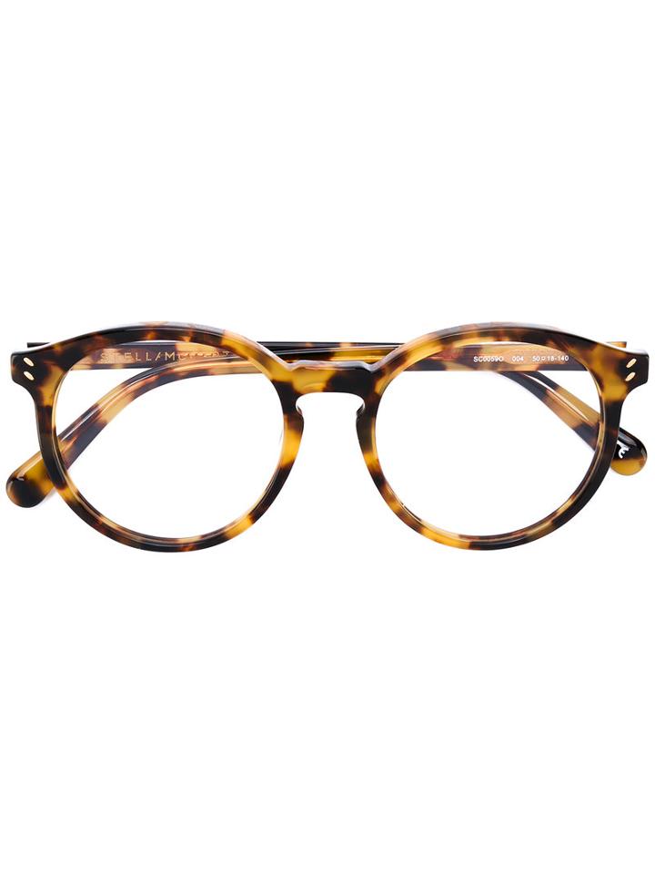 Stella Mccartney - Tortoiseshell Effect Eyeglasses - Women - Acetate - 50, Brown, Acetate