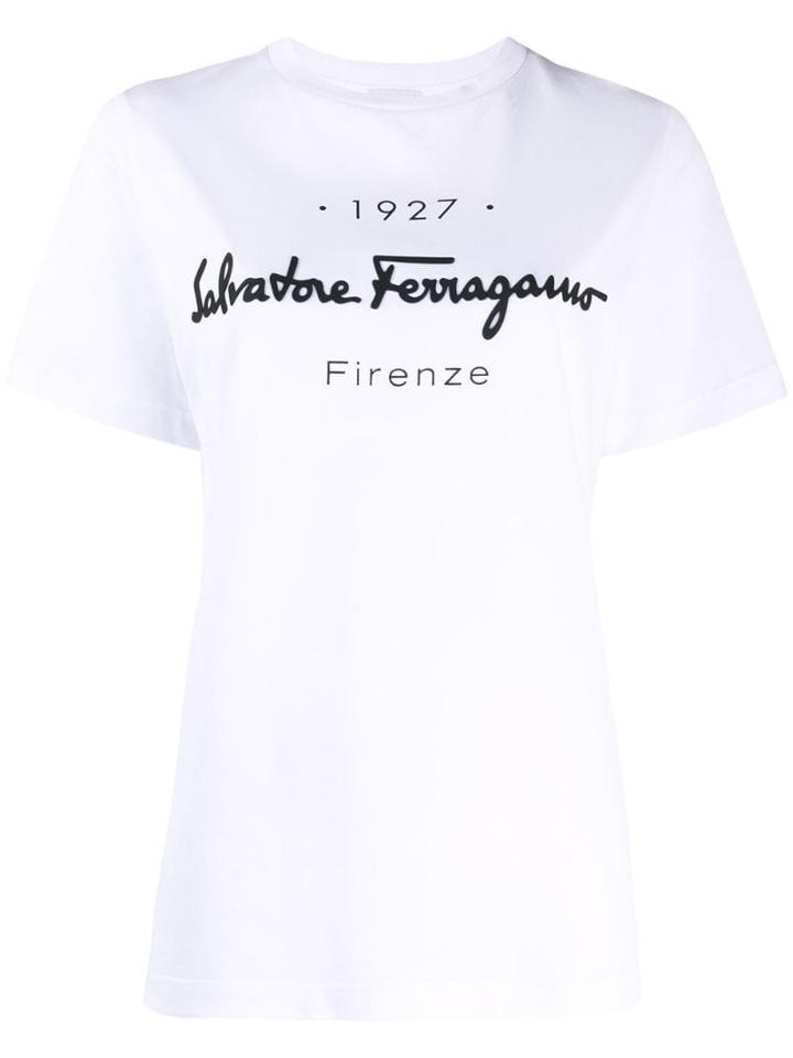 Salvatore Ferragamo 1927 Logo Print T-shirt - White