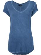 Paige 'charlie' V-neck T-shirt, Women's, Size: Medium, Blue, Rayon/spandex/elastane