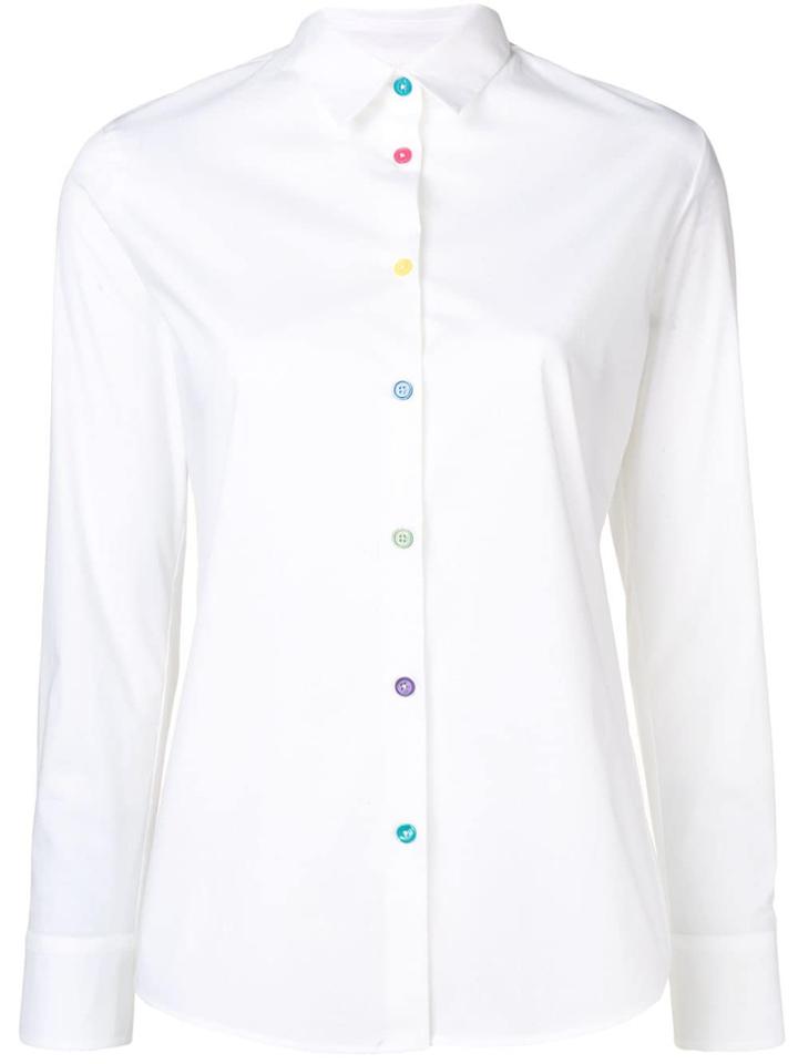 Ps Paul Smith Multicoloured Button Shirt - White