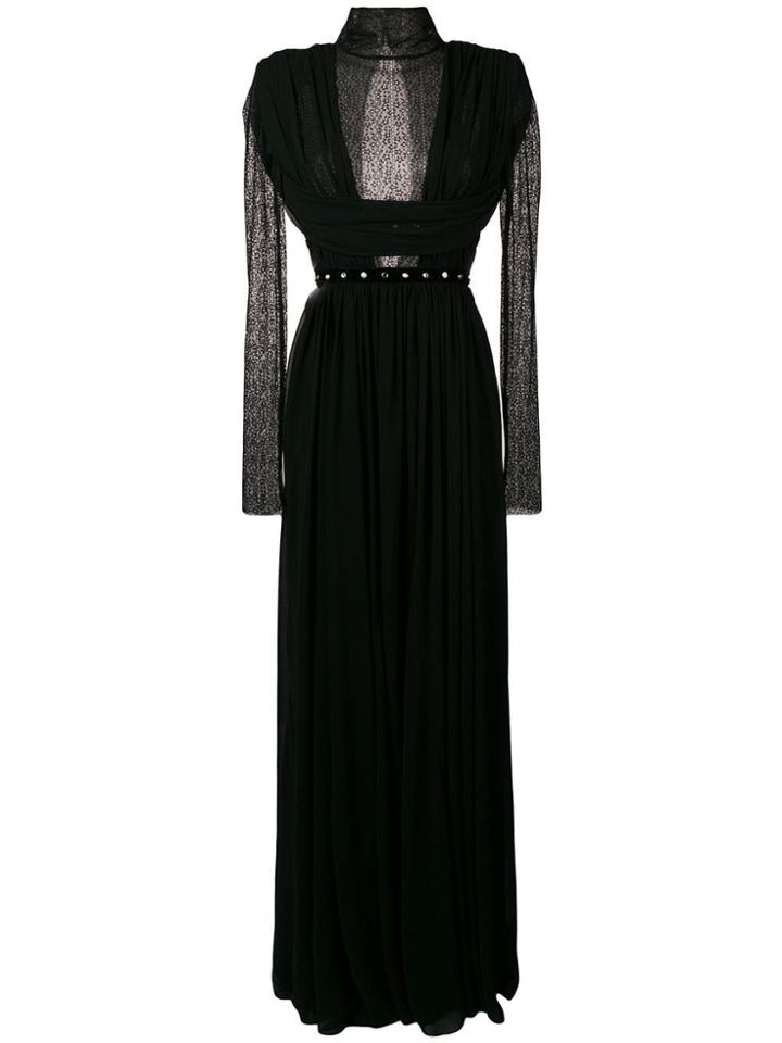 Philosophy Di Lorenzo Serafini Lace Panel Evening Dress - Black