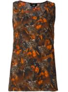 Versus Colosseum Print Tank Top, Women's, Size: 38, Black, Silk