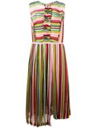 No21 Striped Pleated Dress - Multicolour