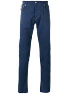 Isaia - Classic Chinos - Men - Cotton/spandex/elastane - 50, Blue, Cotton/spandex/elastane