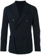 Lardini - Double-breasted Blazer - Men - Cotton - 52, Blue, Cotton