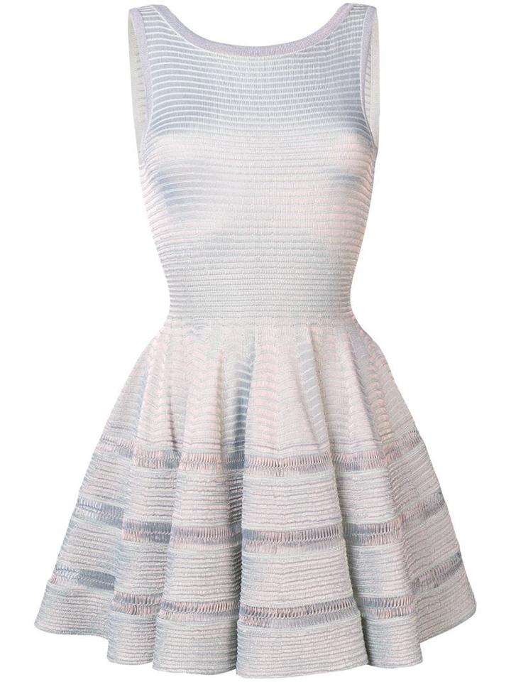 Alaïa Pre-owned Lurex Knit Flared Dress - Silver