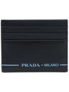 Prada Logo Printed Cardholder - Black