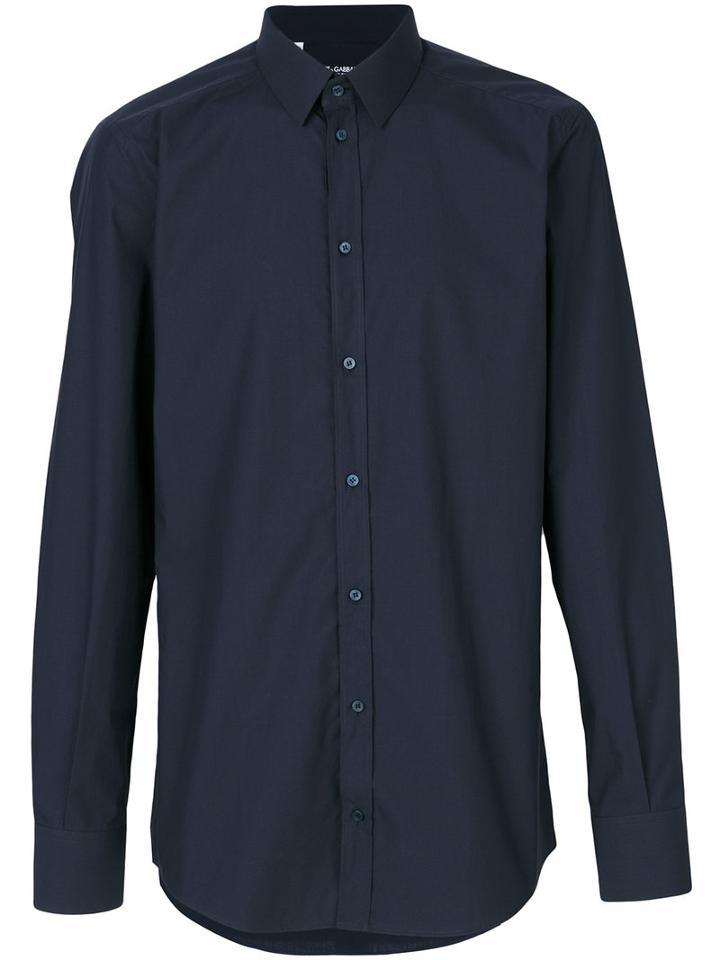 Dolce & Gabbana - Formal Shirt - Men - Cotton - 40, Blue, Cotton