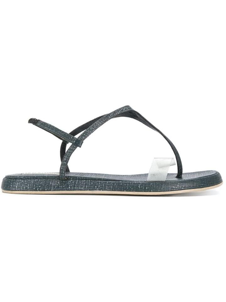 Giorgio Armani Pre-owned Slingback Flat Sandals - Blue