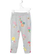 Stella Mccartney Kids Floral Print Track Pants, Girl's, Size: 10 Yrs, Grey