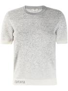 Fendi Gradient Style Knitted Jumper - Grey