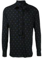 Dot Print Shirt - Men - Viscose - 39, Black, Viscose, Saint Laurent
