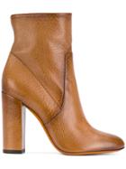 Santoni Classic Heeled Boots - Nude & Neutrals