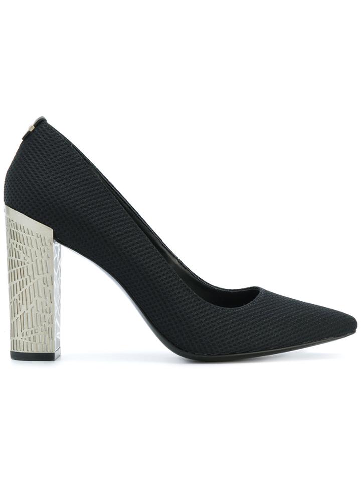 Calvin Klein Contrast Heel Pumps - Black