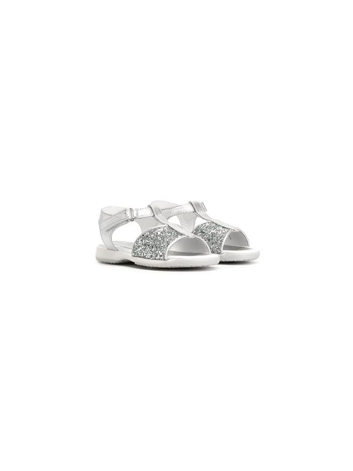 Hogan Kids Glitter Sandals, Girl's, Size: 27, Grey
