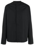 Haider Ackermann Concealed Button Placket Shirt, Men's, Size: Xs, Black, Cotton