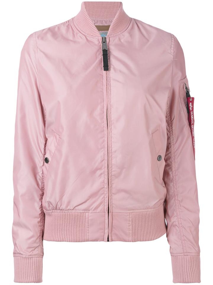 Alpha Industries - Bomber Jacket - Women - Nylon/polyester - Xs, Pink/purple, Nylon/polyester