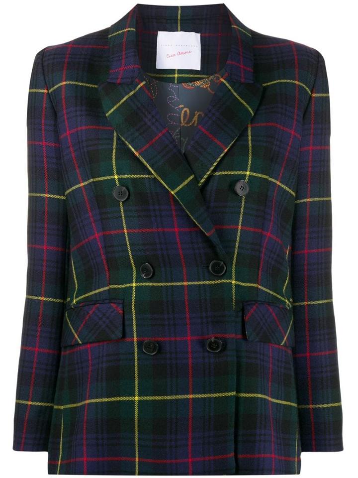 Giada Benincasa Tartan Blazer - Blue