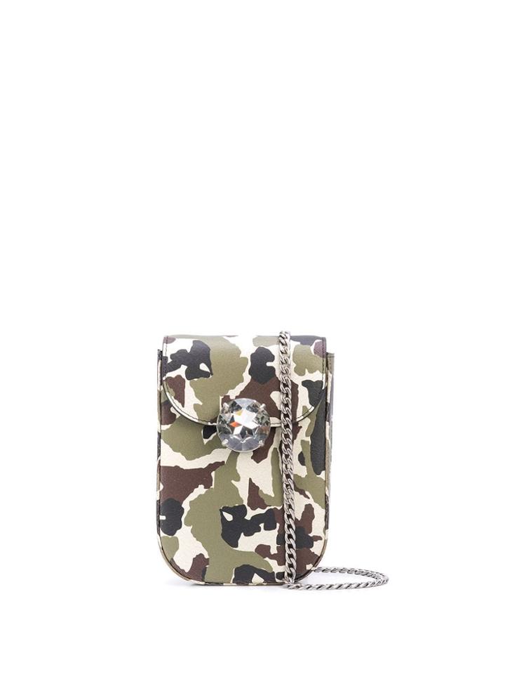 Miu Miu Camouflage Print Mini Bag - Green