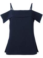 Elizabeth And James Cold-shoulder Top - Blue