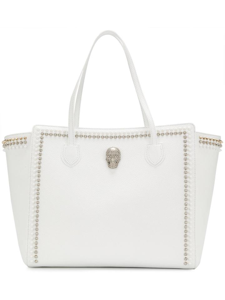Philipp Plein Charleene Tote Bag - White