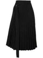 Ioana Ciolacu - Pleated Skirt - Women - Polyester - M, Black, Polyester
