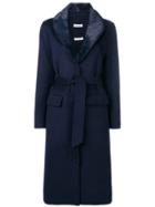 P.a.r.o.s.h. Lover Belted Coat - Blue