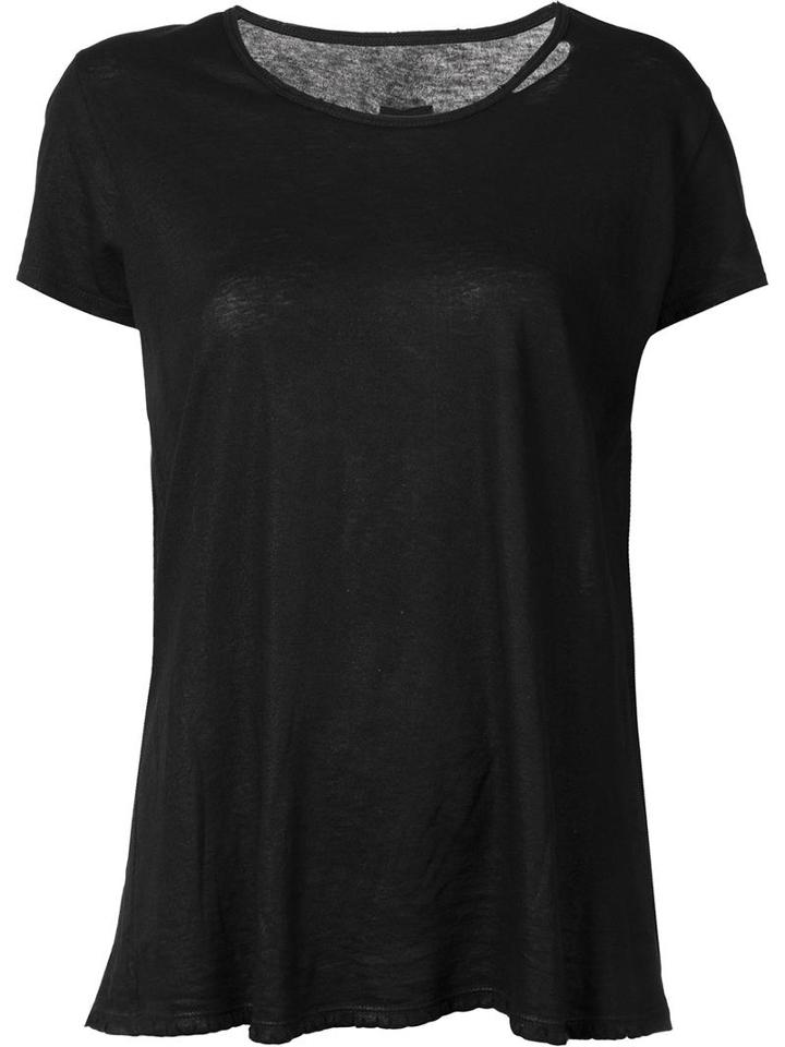 Rta Plain T-shirt, Women's, Size: Medium, Black, Cotton/cashmere