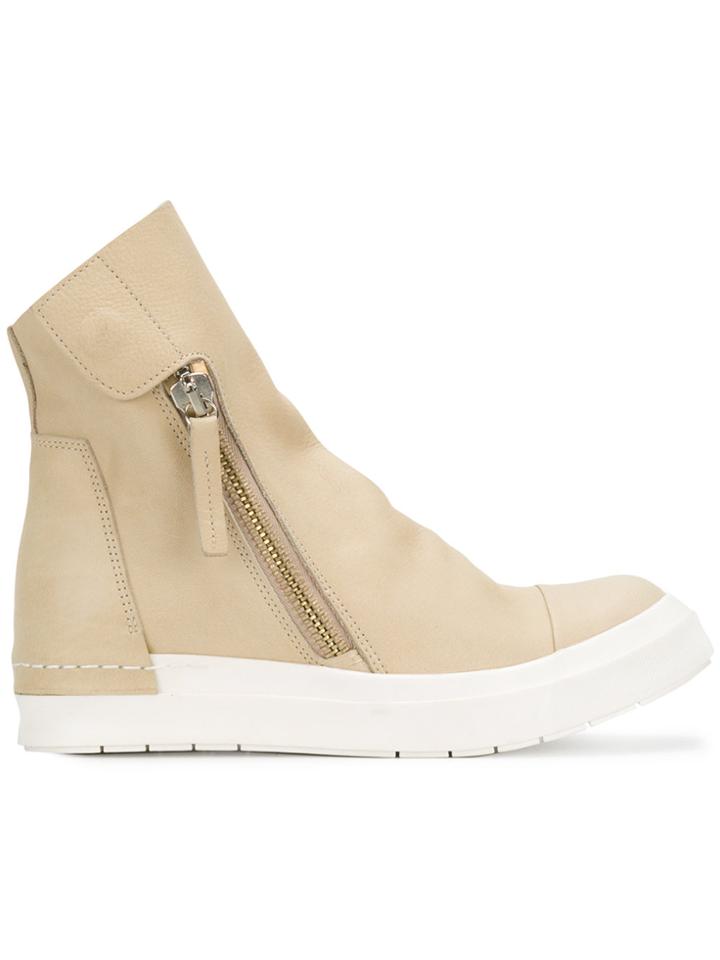 Cinzia Araia Oversized Tongue Sneakers - Nude & Neutrals