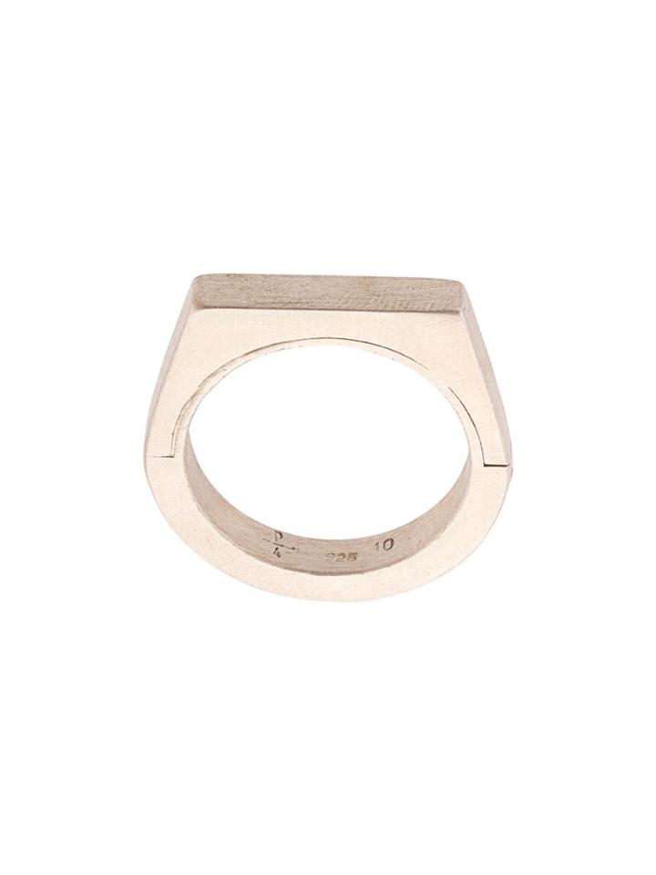Parts Of Four Geometric Matte Ring - Silver