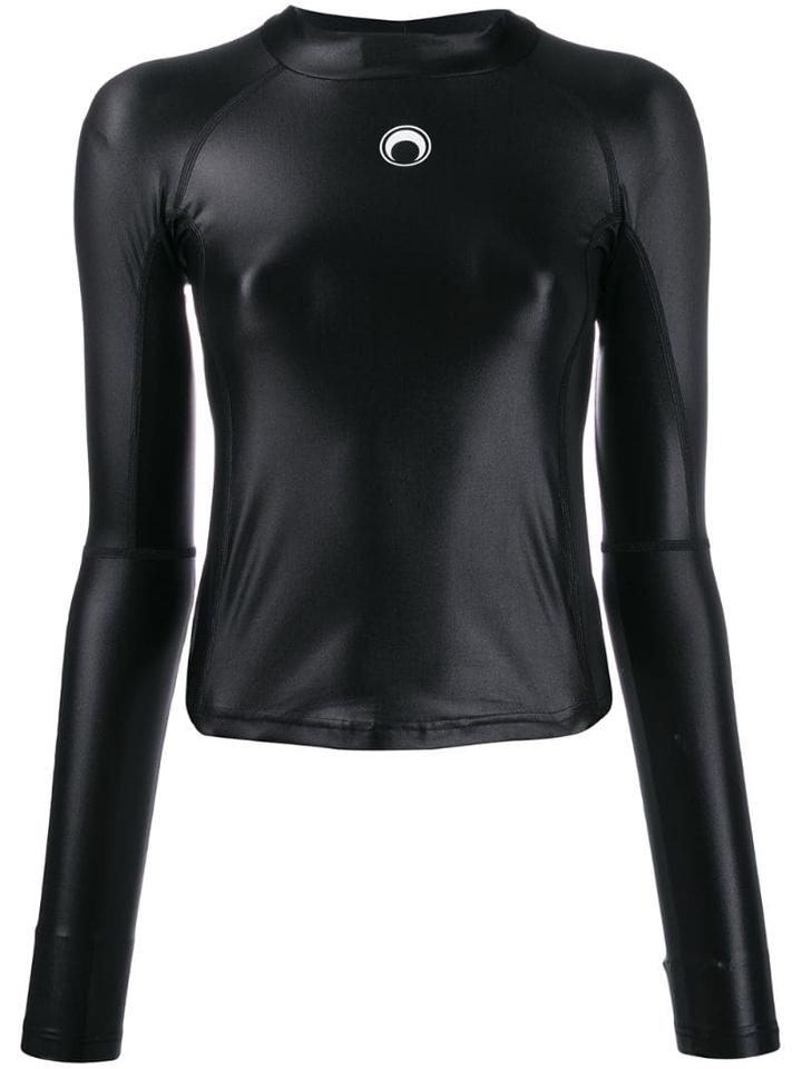 Marine Serre Stretch Fit Top - Black