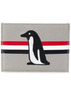 Thom Browne Penguin Embroidered Cardholder - Green