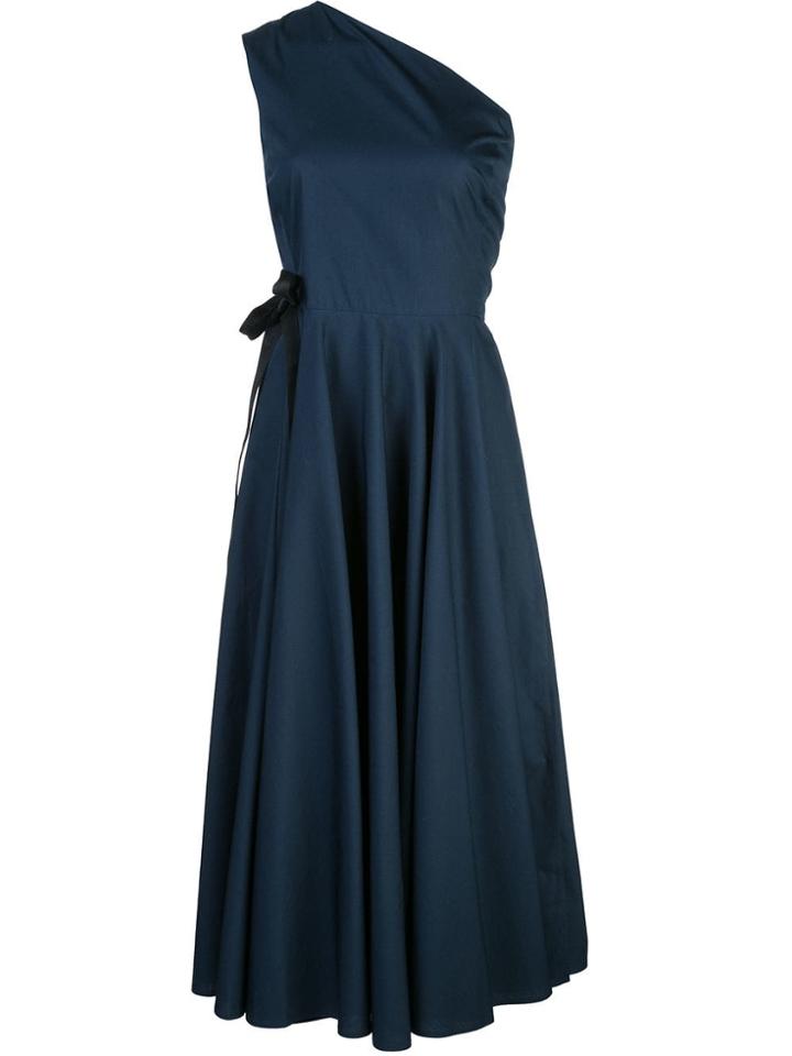 Rosetta Getty One-shoulder Midi Dress - Blue