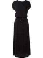 Fabiana Filippi Drawstring Maxi Dress, Women's, Size: 40, Black, Silk/polyester/spandex/elastane