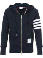 Thom Browne Four Bar Stripe Hoody - Blue