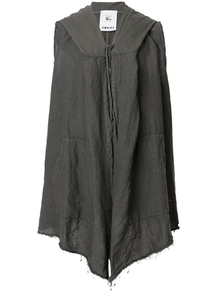 Lost & Found Rooms Sleeveless Longline Cardigan - Grey