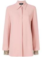 Rochas Concealed Button Shirt - Pink & Purple