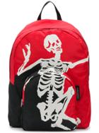 Alexander Mcqueen Skeleton Printed Backpack - Black
