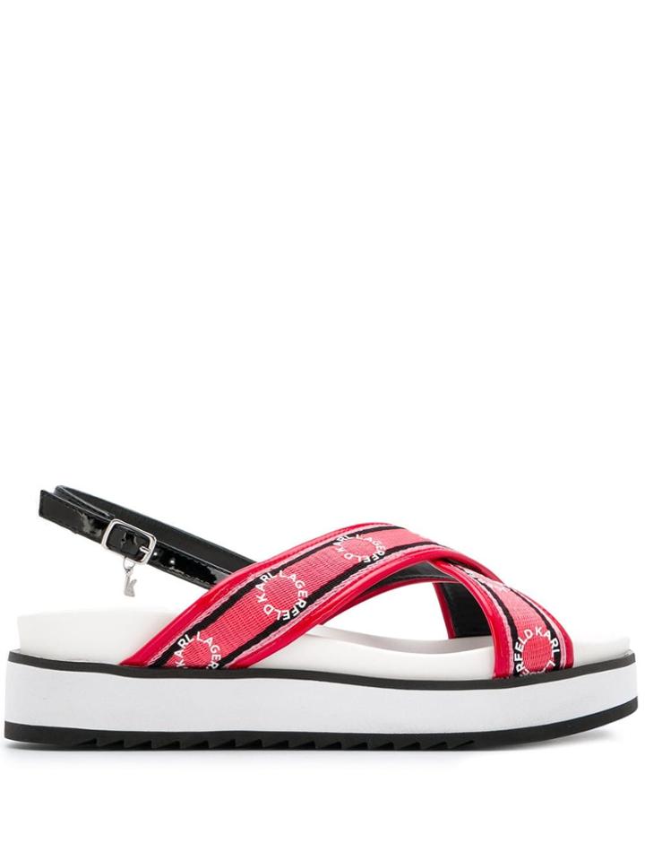 Karl Lagerfeld Kondo Midi Ring Logo Sling - White