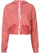 Rosie Assoulin - Check Cropped Jacket - Women - Cotton/polyamide/polyester - Xs, Red, Cotton/polyamide/polyester