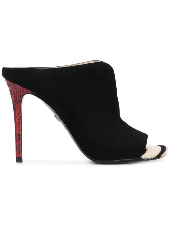 Roberto Cavalli Peep Toe Sandals - Black