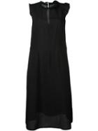 Mm6 Maison Margiela Black Asymmetric Raw Cut Dress
