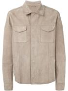 Eleventy Patch Pocket Jacket, Men's, Size: 50, Nude/neutrals, Suede
