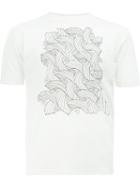 Christopher Nemeth Rope Patterned T-shirt, Men's, Size: Medium, White, Cotton